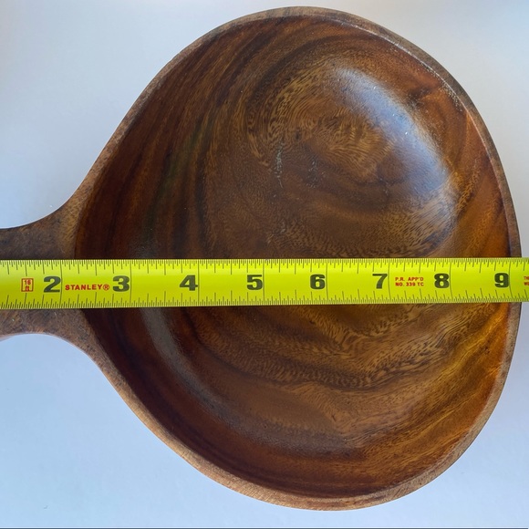 Vintage MCM Acacia Paddle Shaped Snack Bowl - Picture 5 of 7